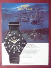 2/1987 PUB MONTRE BREITLING WATCH NEPTUNE UHR COMMANDO ORIGINAL FRENCH AD