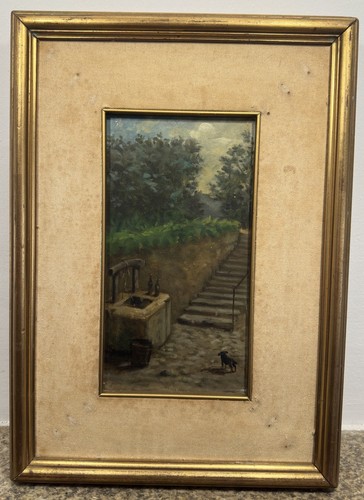Huile sur panneau vue d - huile, d'un