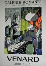 Claude VENARD (1913-1999). Affiche " Juin 1965"  Lithographiée . pv 54