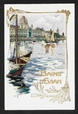 CPA Art Nouveau - BAINS d'EVIAN (74) - Collection de la Source CACHAT n° 2. TBE