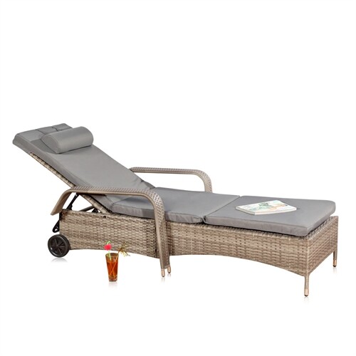 Chaise longue rotin - chaise,
