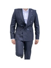 Costume homme croisé bleu