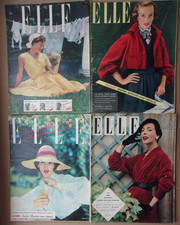 " ELLE " lot de 13 numéros de 1950 : Cécile Aubry-Ava Gardner-Mode