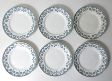 Terre de fer 6 assiettes plates Art Déco modèle NORMAND