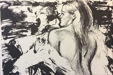 Léo Ferré illustrée par Pecnard lithographie originale 26 anarchisme anarchiste