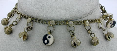 Silvertone bracelet bell - silvertone, "bell"