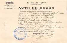 1907 MAIRIE A SALON – M. MOUTON   46-0863