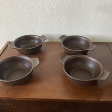 Ensemble FIGGJO Pompéi/4 bols à soupe vintage en grès marron 5" oignon Norvège M