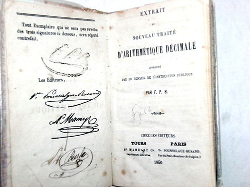 Livre ancien arithmétique - livre,