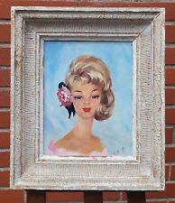 Tableau signé.  Portrait