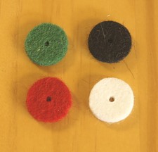 feutres pour bouton d'accordéon (par quatre) : couleur et diamètre au choix.