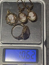 Lot bijoux camée - 18, k