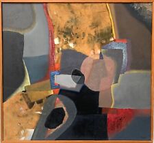 Fernand Rolland Huile collage technique mixte signée art abstrait abstract art