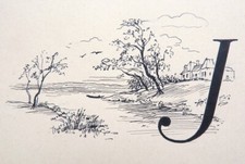 Dessin original BERTHOLD-MAHN (1893-1975) Lettrine pour LE LYS DANS LA VALLÉE