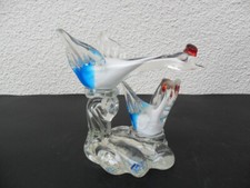 COUPLE D'OISEAUX EN VERRE DE MURANO