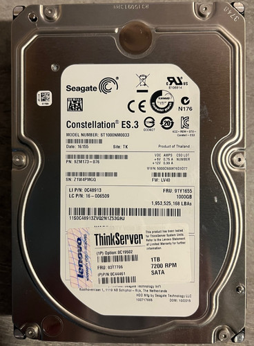 Disque dur 1to seagate 3 - dur, es.3