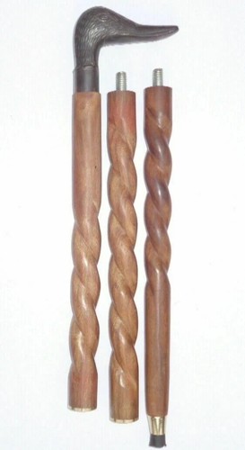 Bâton marche bois tête - de,