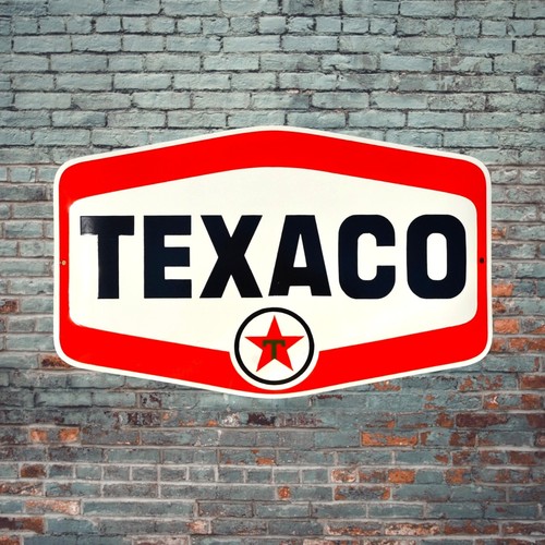 Plaque émaillée texaco - émaillée,
