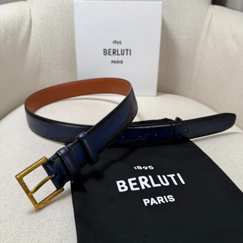 Berluti men 5cm belt - men's, 3.5cm