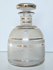 Ancienne carafe à liqueur alcool 1 L en verre avec son bouchon années 1950-1960