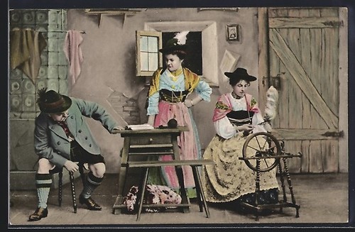 Carte postale deux - postale, femmes