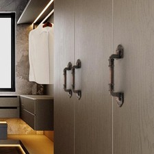 Poignée de porte robuste en aluminium style ancien européen sans outils néces