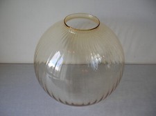 Ancien grand abat jour globe boule sphère en verre 30 cm lampe luminaire lustre