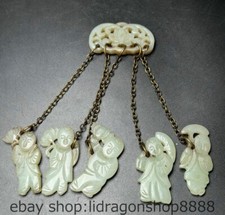 5.2" naturel Hetian blanc Jade