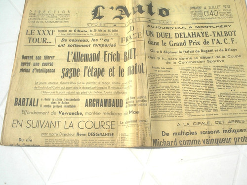 Auto 1937 tour de - l'auto,