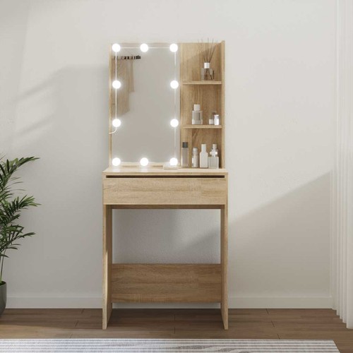 Coiffeuse avec led - avec, gris