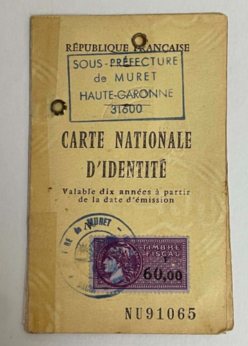 Vieux papier ancienne cni - vieux,