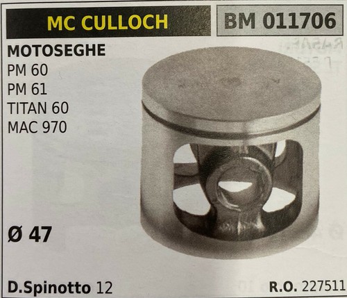 Piston complet culloch - piston,