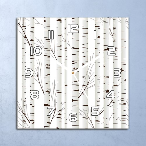 Horloge murale verre 30x30 - horloge,