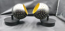 paire applique boules noires et dorées