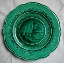 Assiette en faïence émaux ombrants de Rubelles XIXe