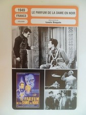 CARTE FICHE CINEMA 1949 LE PARFUM DE LA DAME EN NOIR Serge Reggiani Hélène Perdr