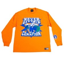 Tee shirt CATCH WWE JOHN CENA orange manches longues taille M adulte