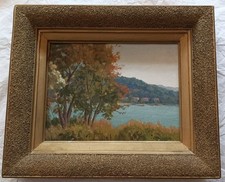 Tableau école russe du XXème siècle titré et signé, 1989