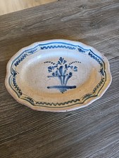 Plat En Faïence Ancien Rouen Cul Noir