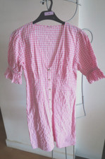 Robe vichy rose et blanc, t