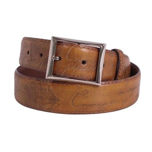 Berluti belt leather buckle - leather,