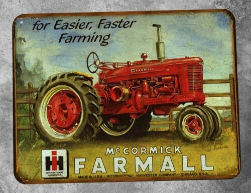 Plaque metal vintage - , tracteur