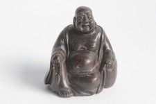 Netsuke bois signé Bouddha