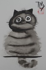 Laszlo TIBAY : Chaton touffu -