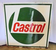 Plaque emaillée double face "Castrol"