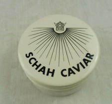 Ancienne boite / bonbonnière publicitaire, en céramique, Schah Caviar, KWU
