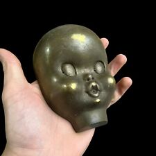 Ancien Moule Pour Tête De Poupee & 1930-1970 & Positif & Coulée En Bronze & Rare