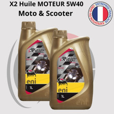 2 litres Huile moteur ENI i-Ride Racing 5W40 Moto et Scooter  x2 bidon 1L