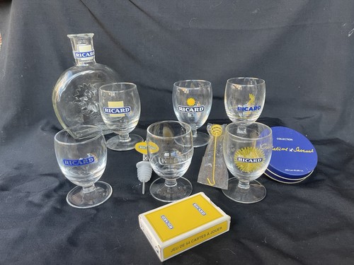 Lot verres objets ricard - verres,