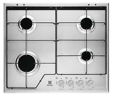 ELECTROLUX KGS6424SX Table de Cuisson Encastrable 4 Brûleurs La Gaz 60 CM Inox